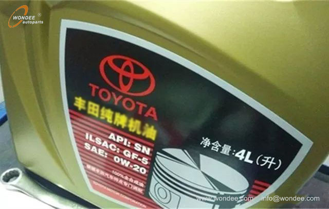 Quality grade of engine oil (1) Grade de qualité de l'huile moteur (1)