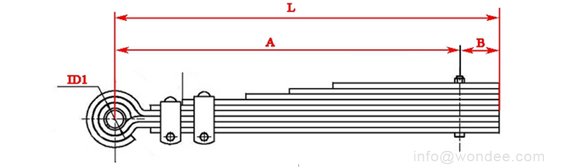 drawing-sprung drawbar Une barre de tir à paraître pour les suspensions de remorques agricoles d'un fabricant de Chine / Autoparts Wondee