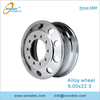 Jante en alliage d'aluminium de 8,25 x 22,5 pouces pour semi-remorques et pièces de camion à usage intensif