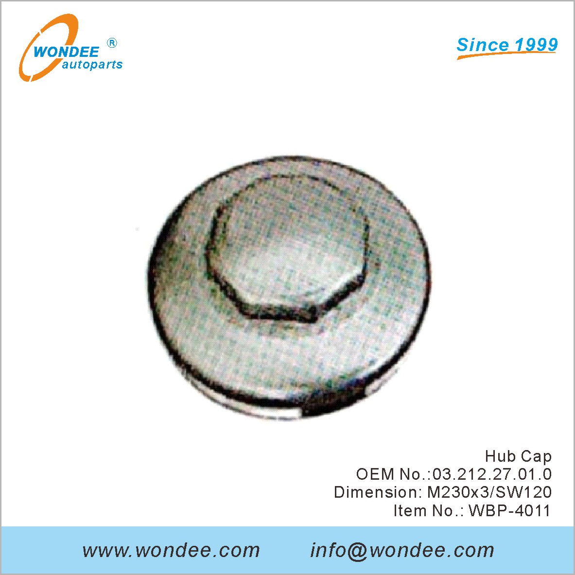 Hub Cap OEM 0321227010 pour BPW de Wondee