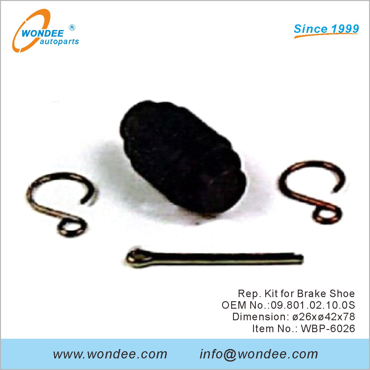 Kit de représentant pour la chaussure de frein OEM 0980102100S pour BPW de Wondee