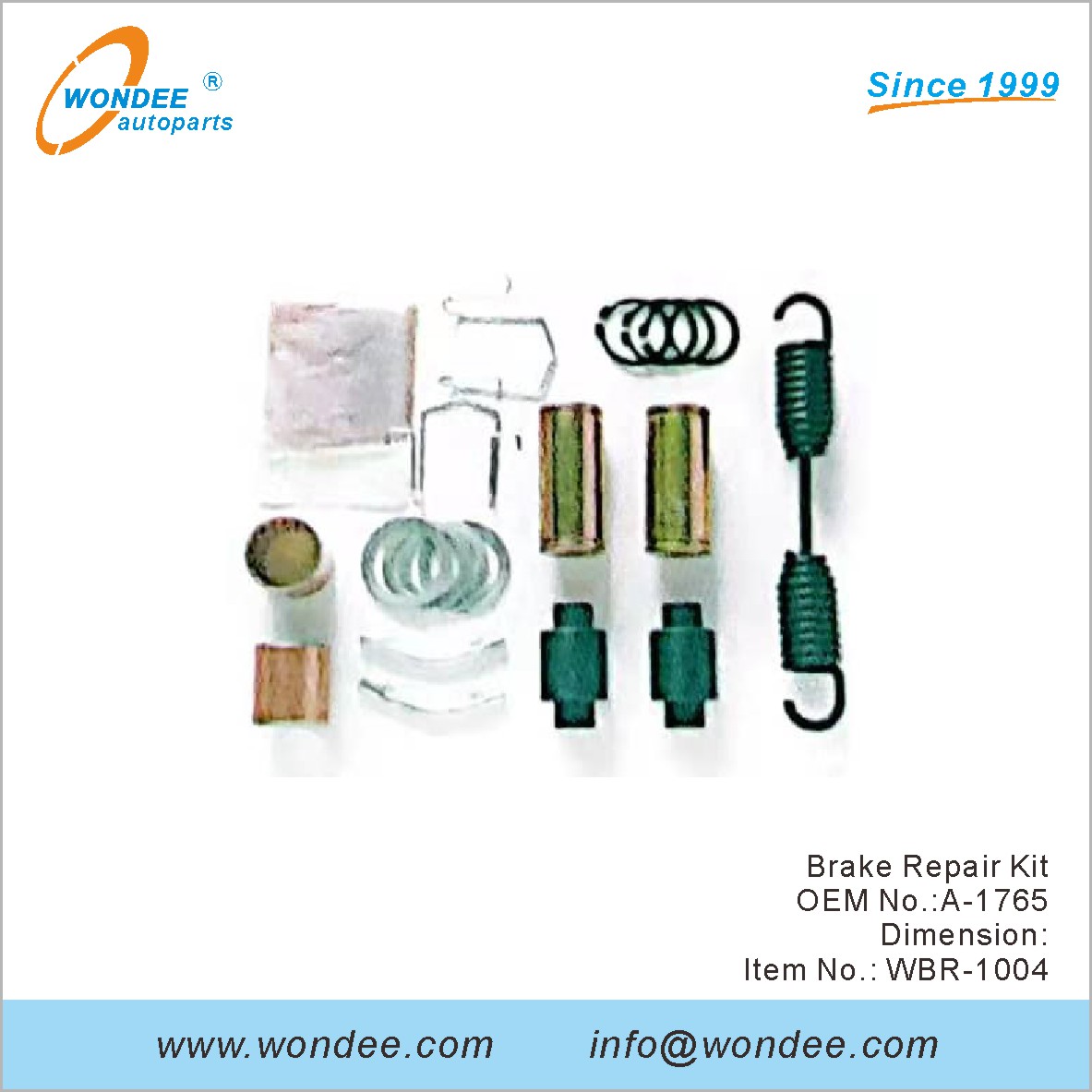 Kit de réparation de frein OEM A-1765 de Wondee