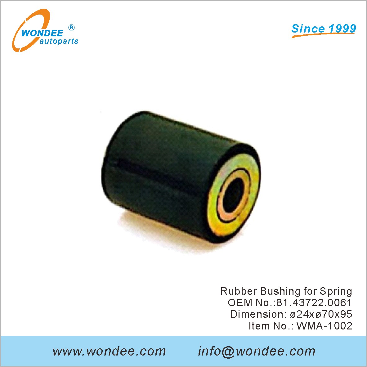 Suise en caoutchouc pour Spring OEM 81.43722.0061 pour l'homme de Wondee