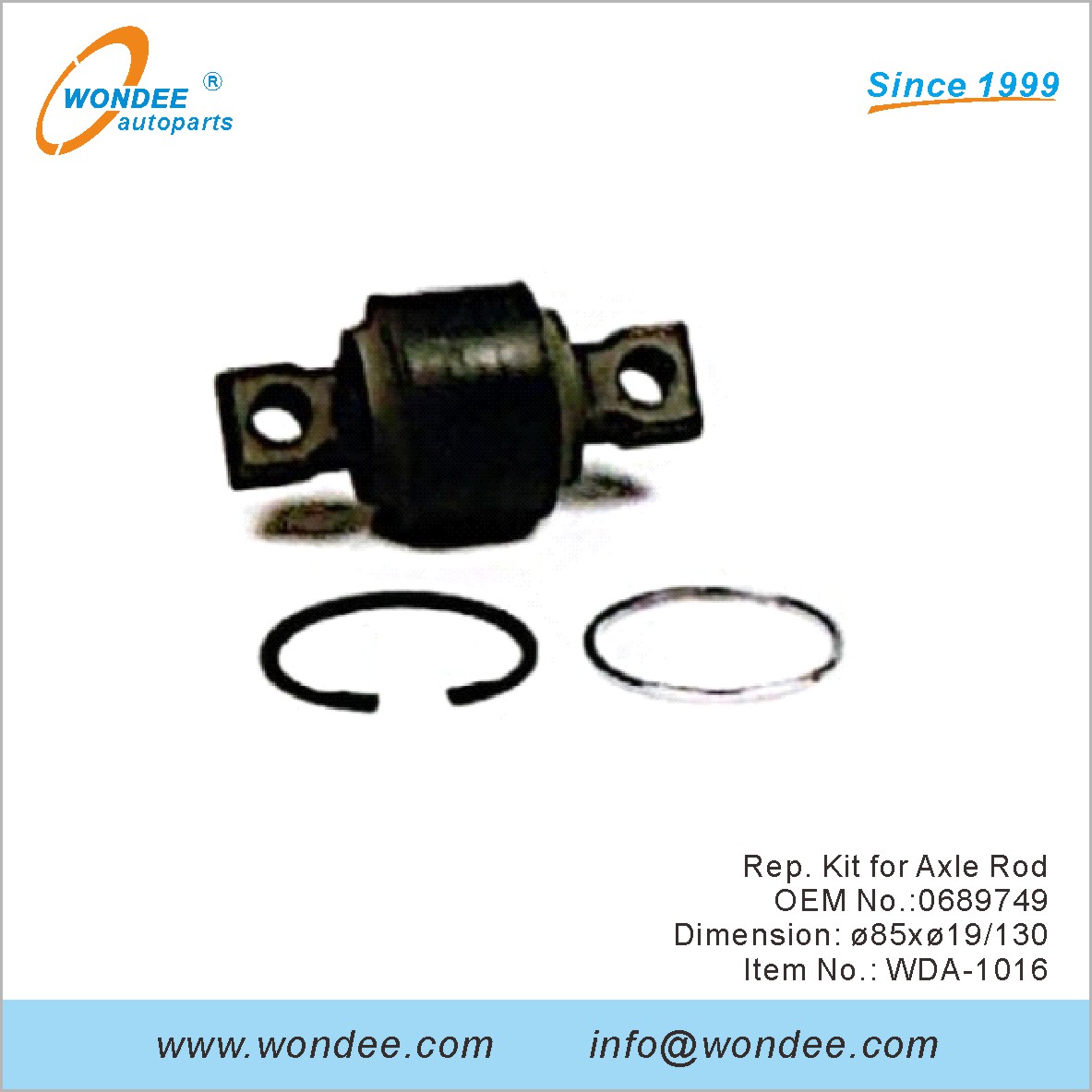 Kit de représentant pour la tige d'essieu OEM 0689749 pour DAF de Wondee
