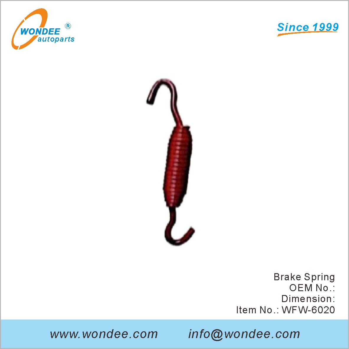Frein Spring OEM pour Fuwa de Wondee