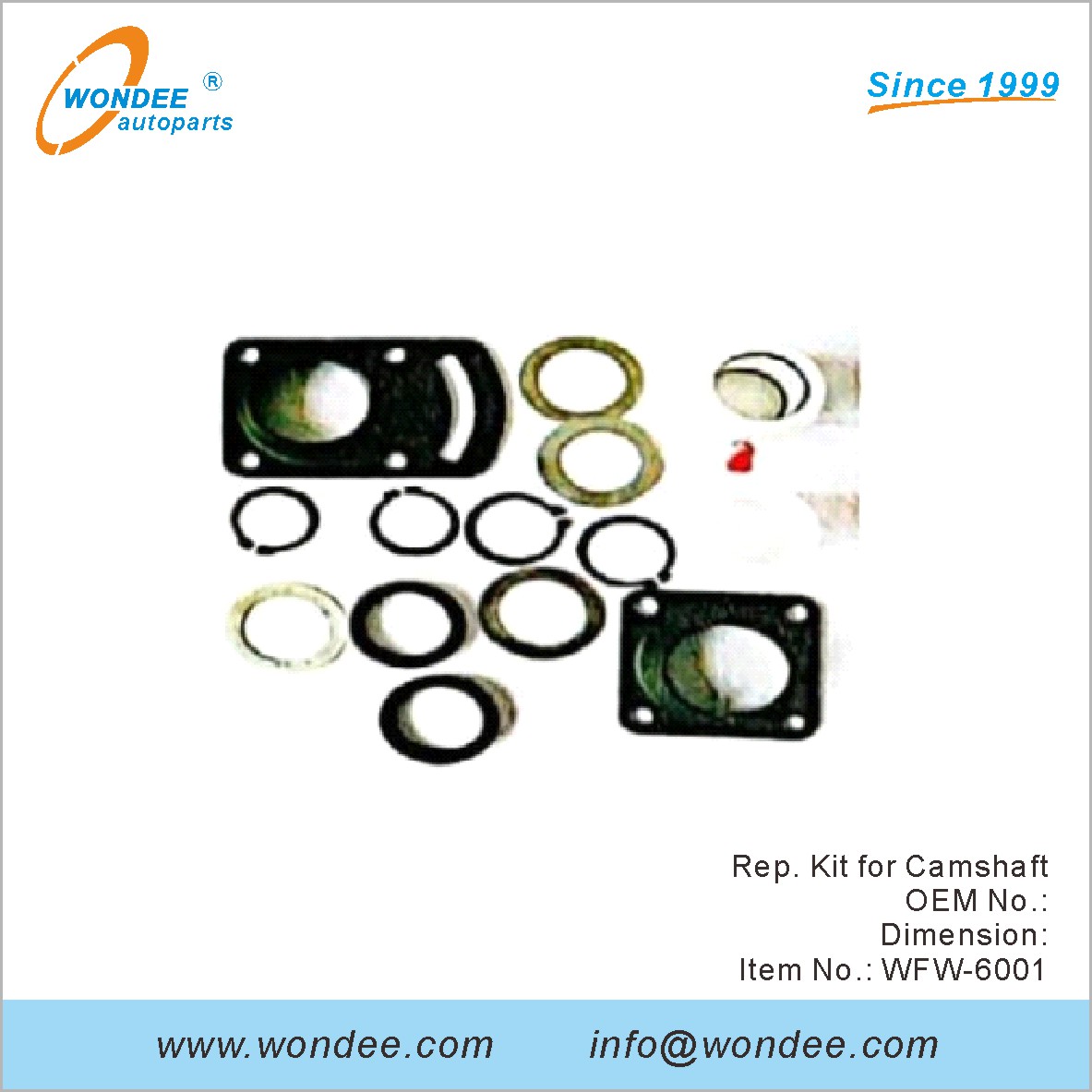 Kit de représentant pour l'OEM de l'arbre à cames pour Fuwa de Wondee