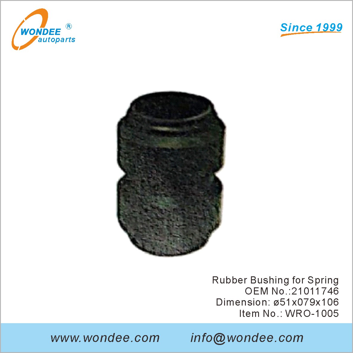 Suise en caoutchouc pour Spring OEM 21011746 pour ROR de Wondee