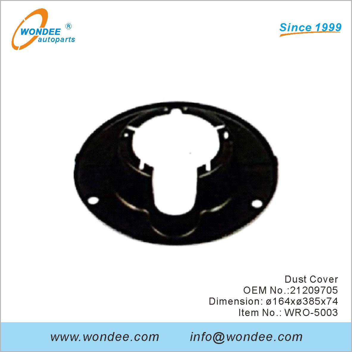 Couverture de poussière OEM 21209705 pour ROR de Wondee