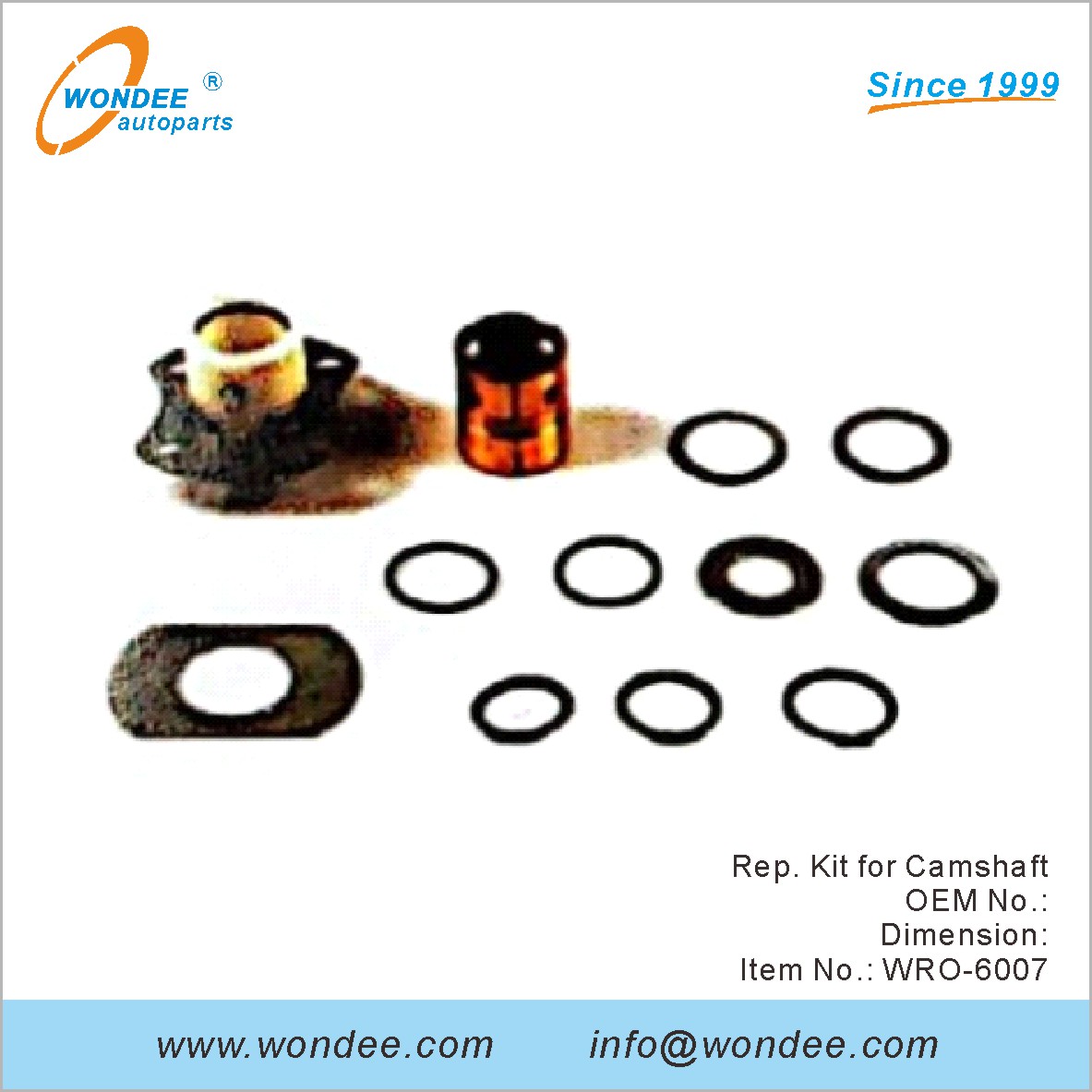 Kit de représentant pour l'OEM de l'arbre à cames pour ROR de Wondee