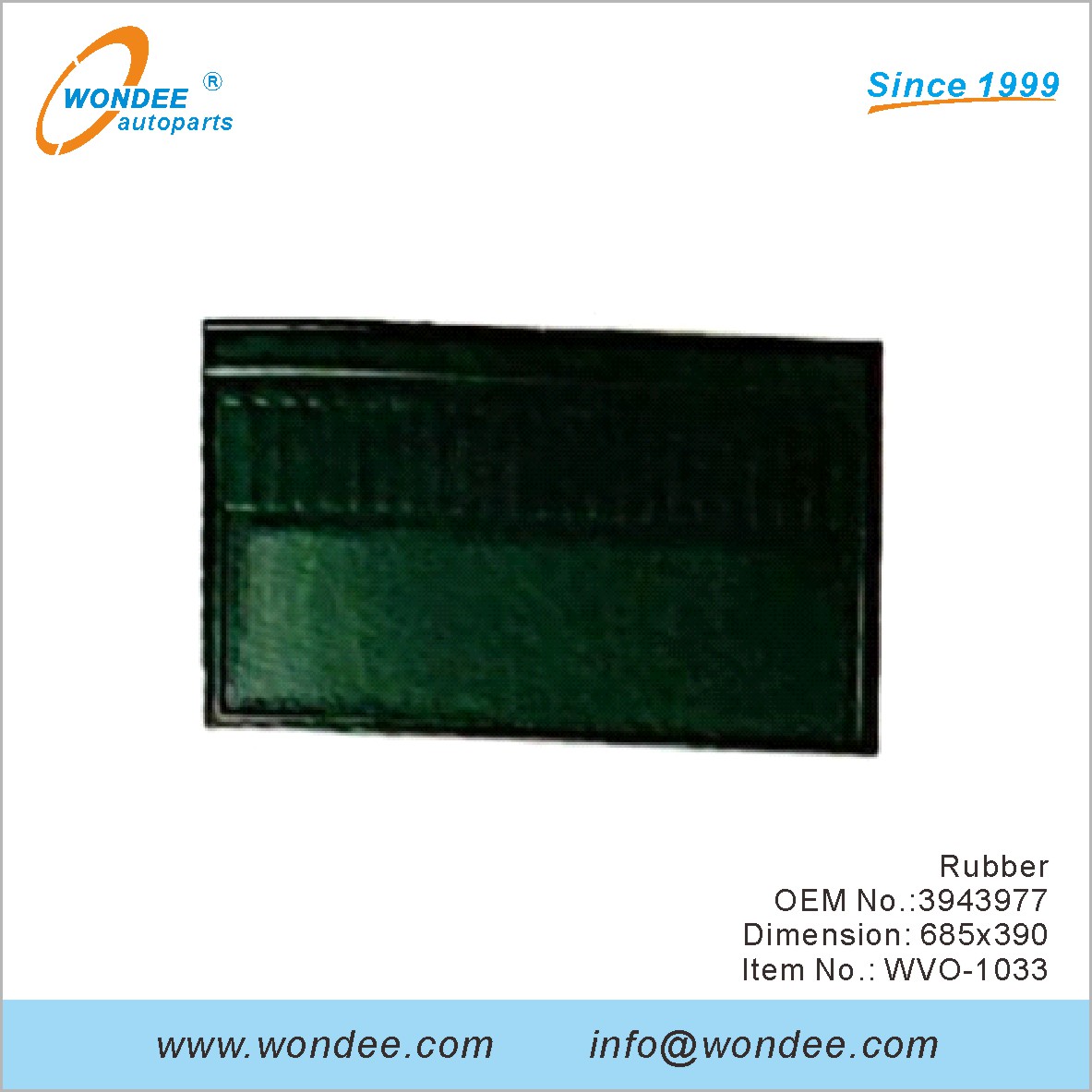 Rubber OEM 3943977 pour Volvo de Wondee