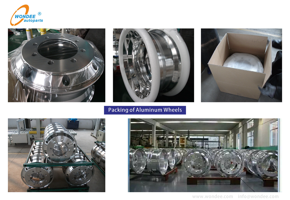 Wondee aluminium en alliage en alliage de roue d'emballage