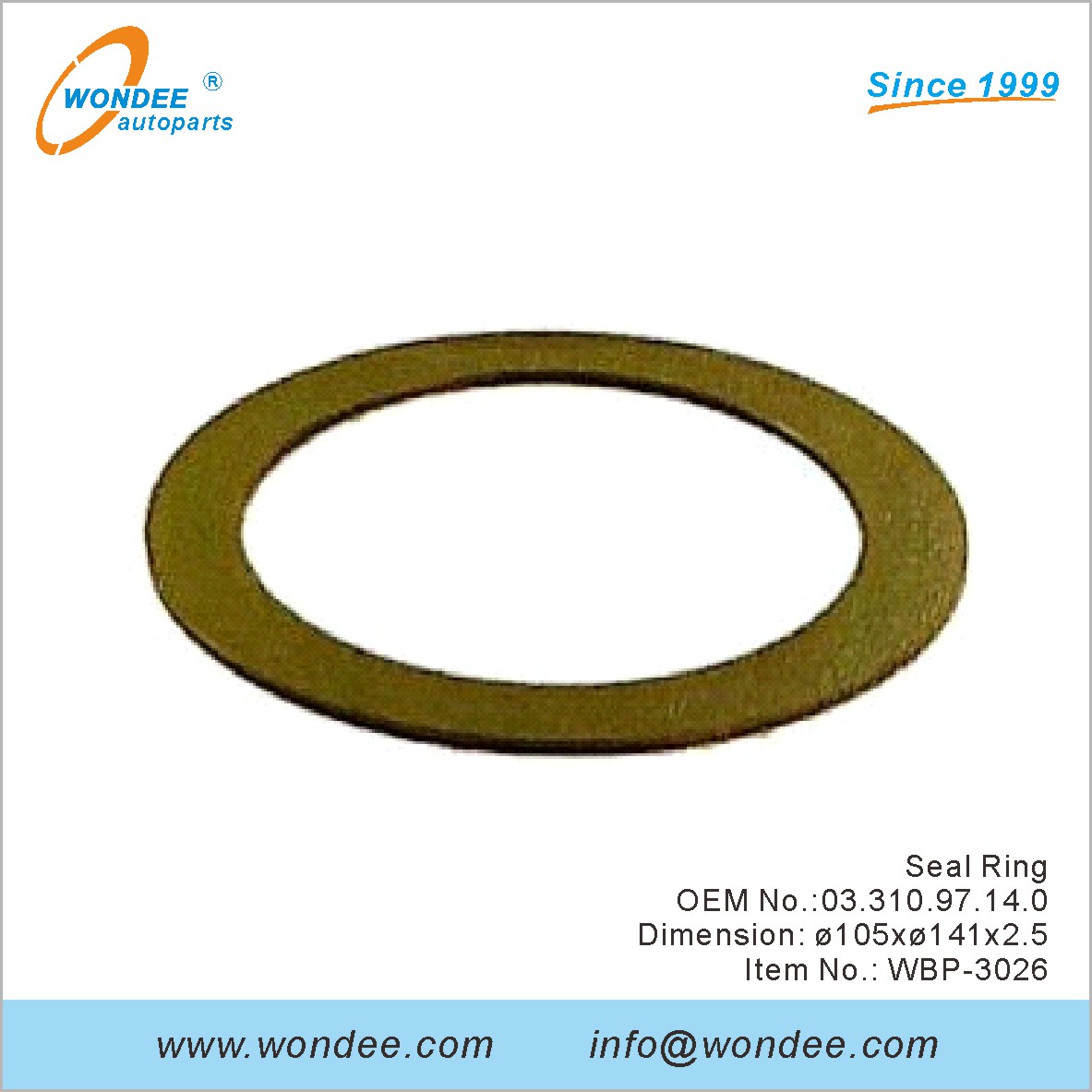 Sceau anneau OEM 0331097140 pour BPW de Wondee
