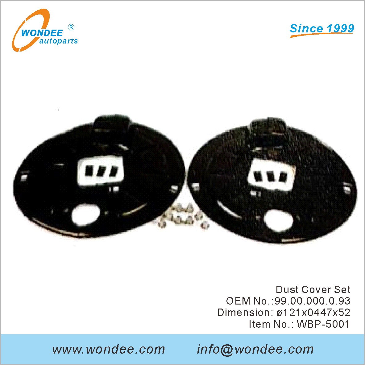 Ensemble de couverture de poussière OEM 9900000093 pour BPW de Wondee
