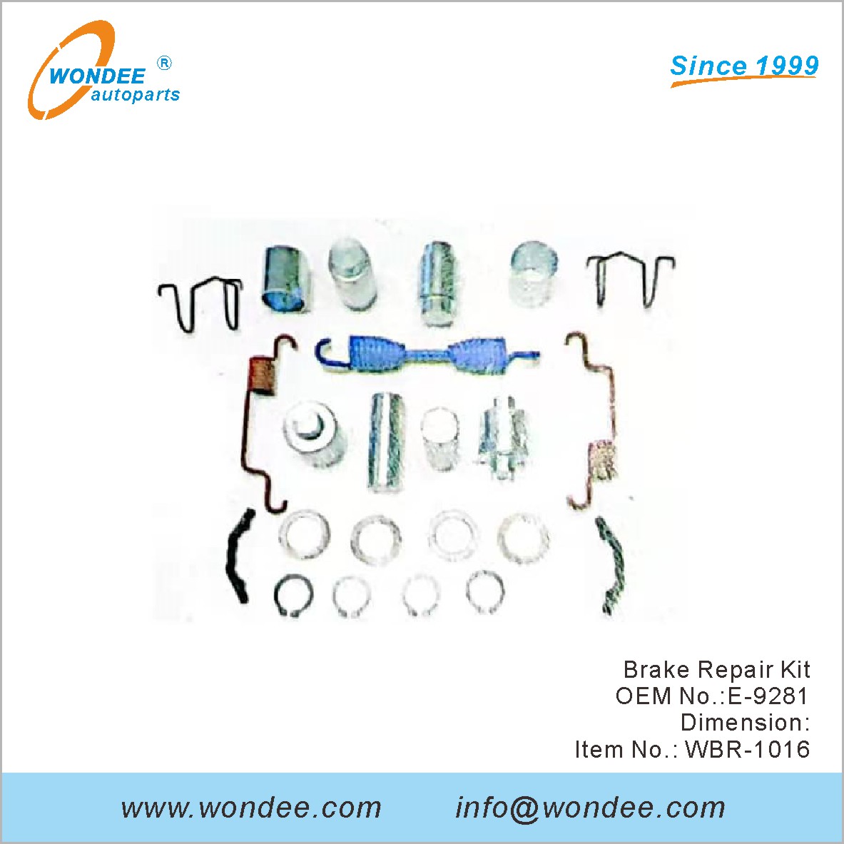 Kit de réparation de frein OEM E-9281 de Wondee