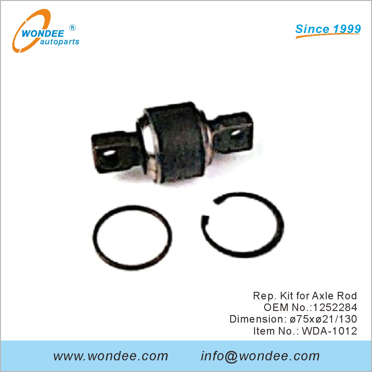 Kit de représentant pour la tige d'essieu OEM 1252284 pour DAF de Wondee