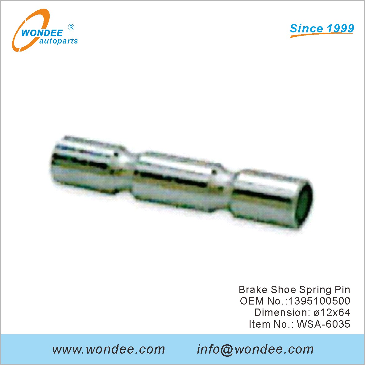 Pin de ressort de chaussure de frein OEM 1395100500 pour saf de Wondee