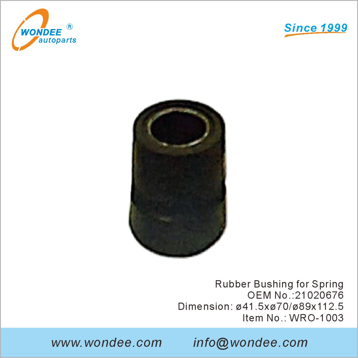Suise en caoutchouc pour Spring OEM 21020676 pour ROR de Wondee
