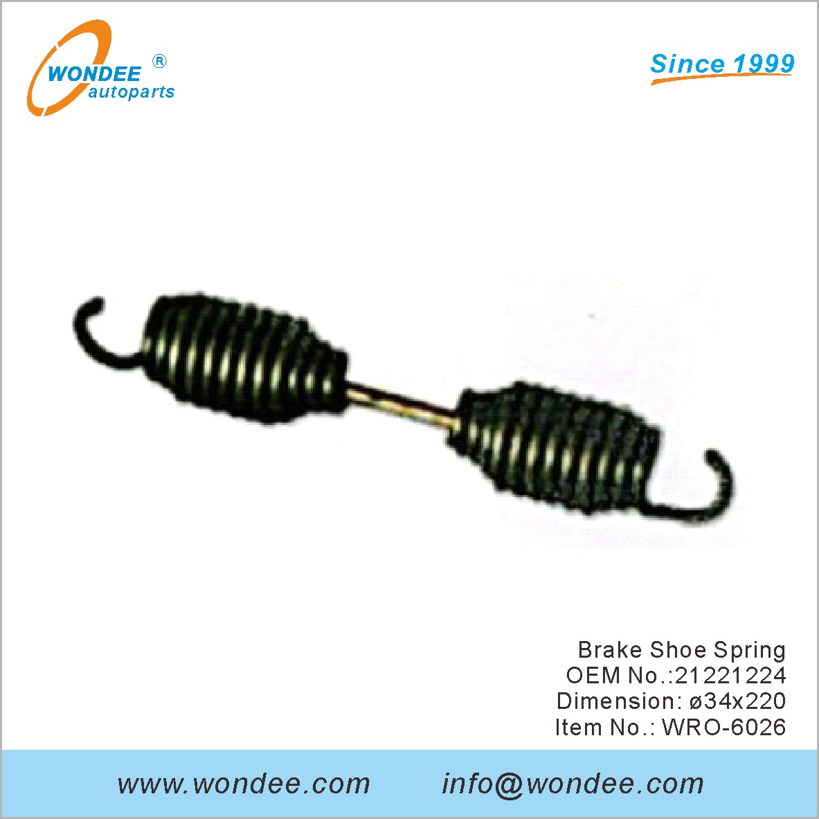 Frein Shoe Spring OEM 21221224 pour ROR de Wondee