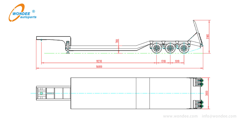 Wondee Lowbed Semi Trailer (2)