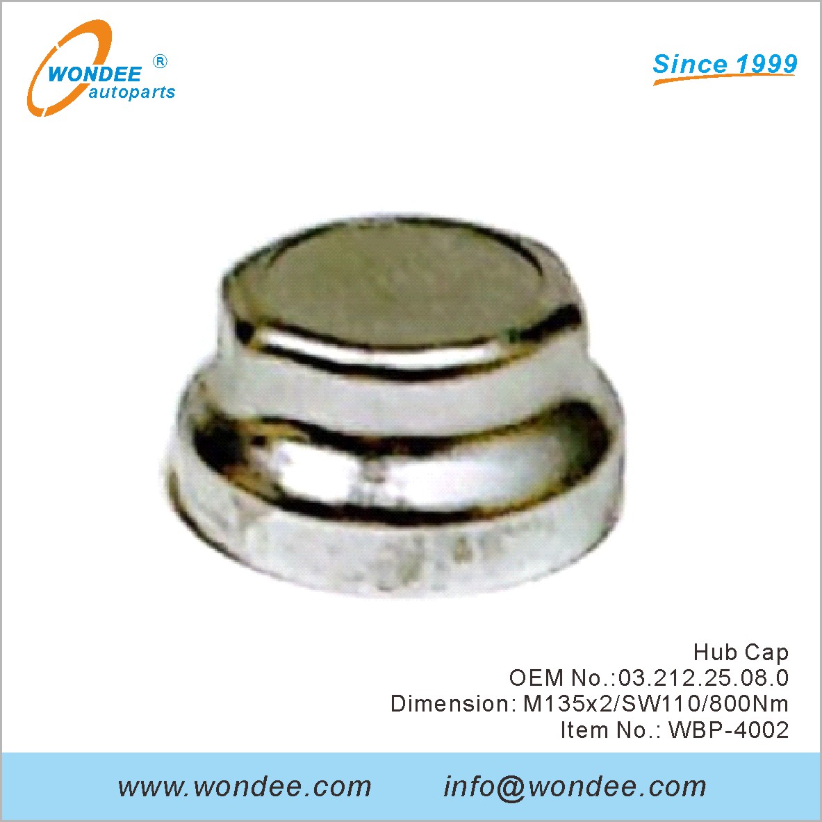 Hub Cap OEM 0321225080 pour BPW de Wondee