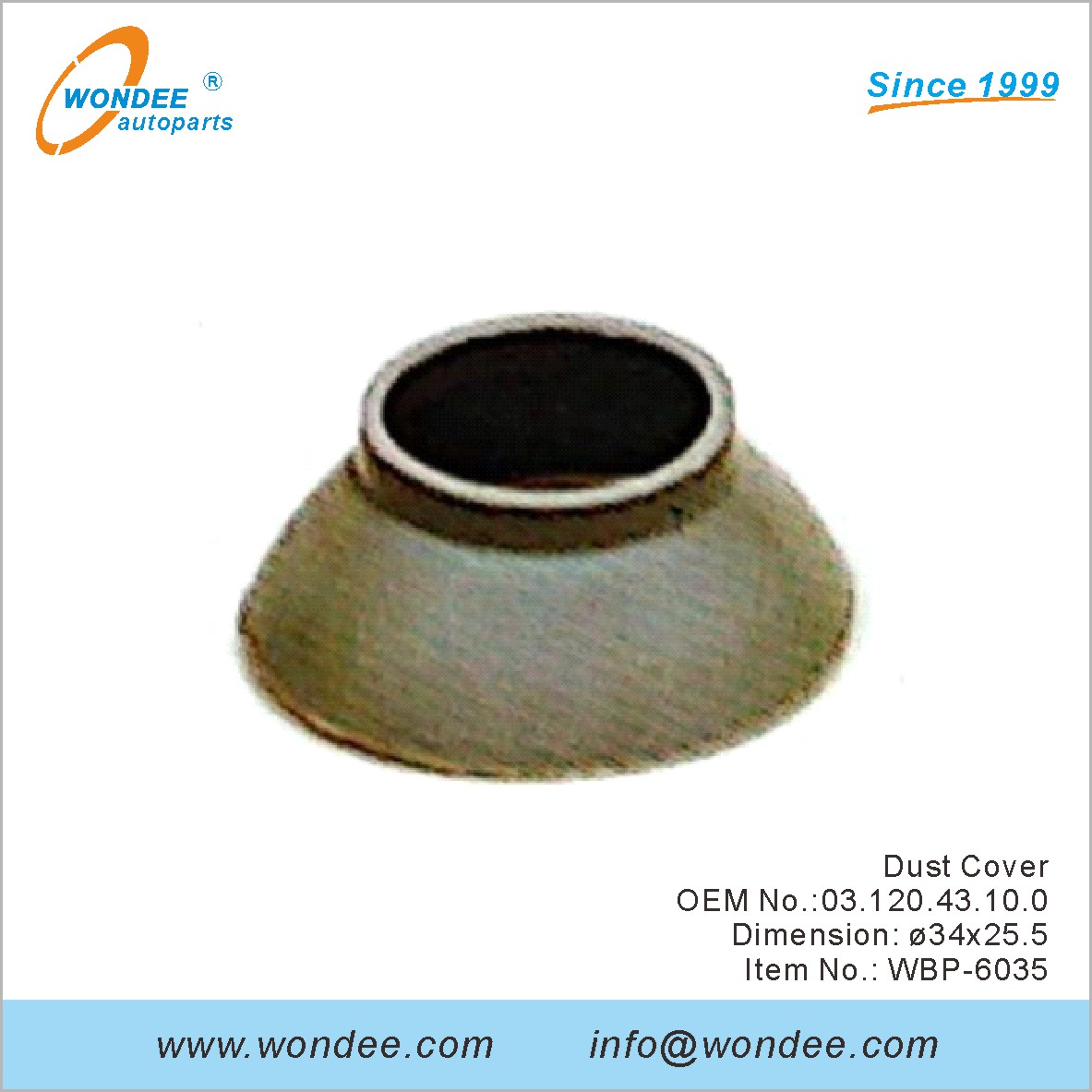 Couverture de poussière OEM 0312043100 pour BPW de Wondee