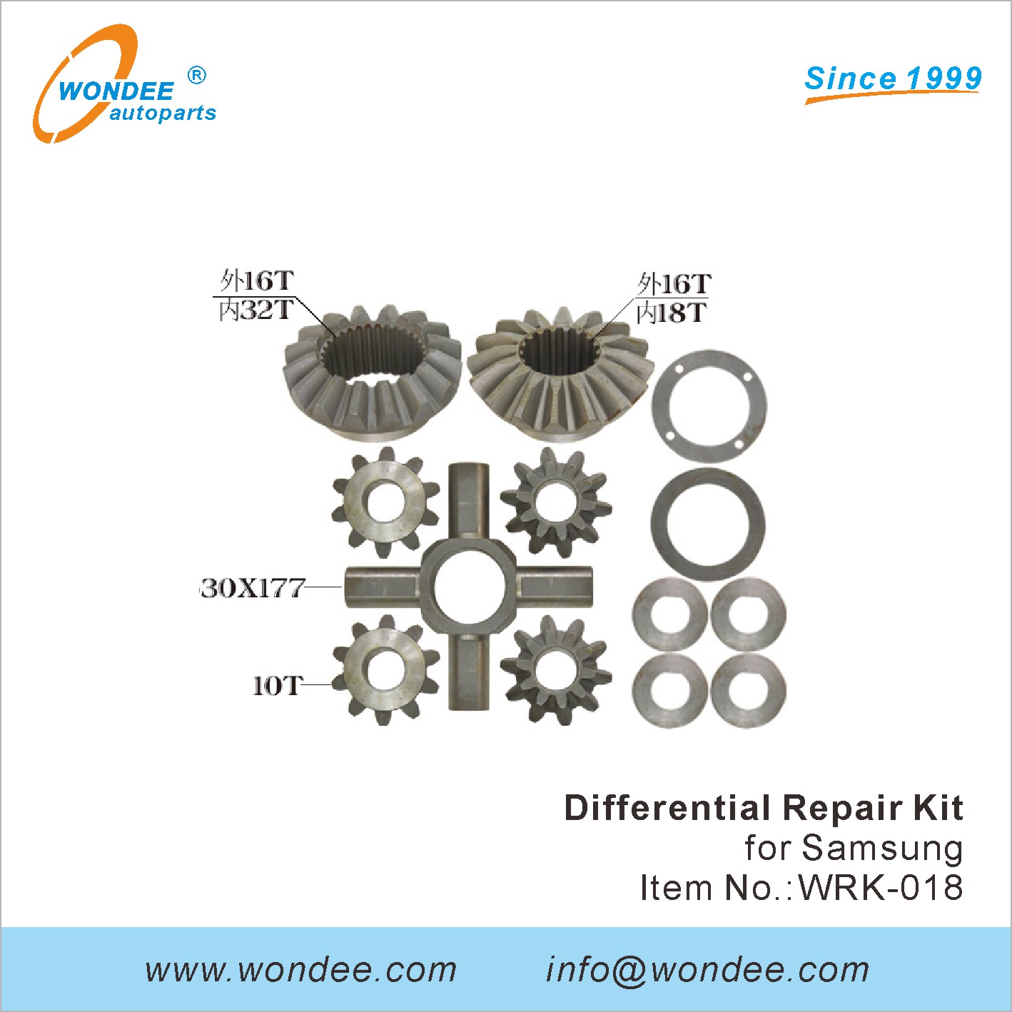 Kit de réparation différentielle Wondee (18)
