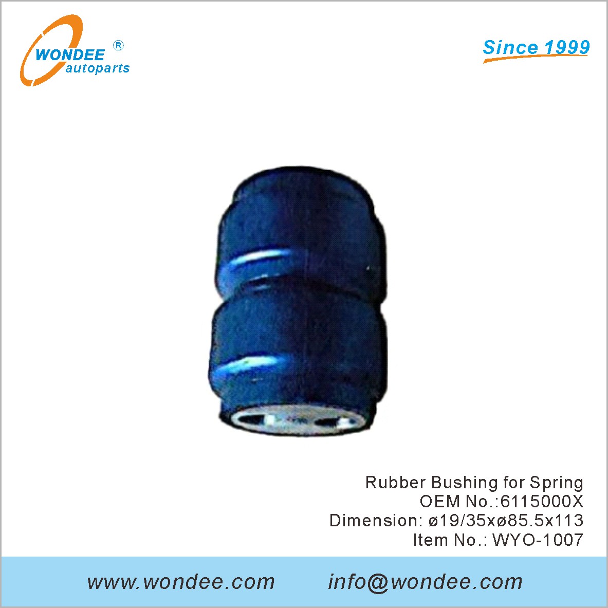 Suise en caoutchouc pour Spring OEM 6115000X pour Volvo depuis Wondee