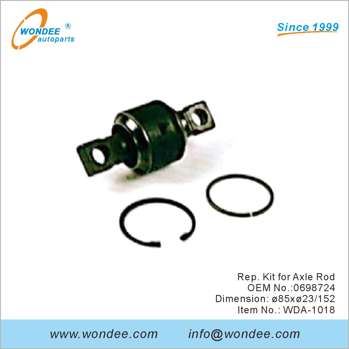 Kit de représentant pour la tige d'essieu OEM 0698724 pour DAF de Wondee