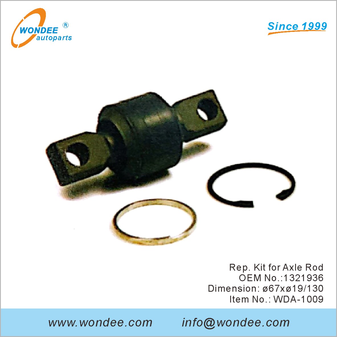 Kit de représentant pour la tige d'essieu OEM 1321936 pour DAF de Wondee