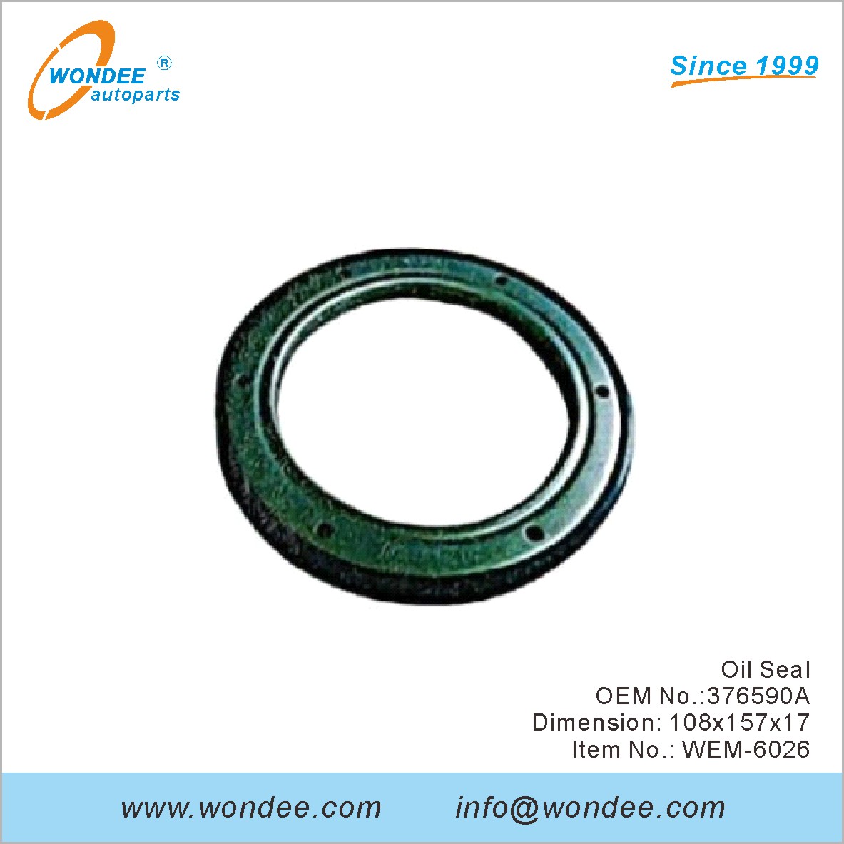 Sceau d'huile OEM 376590A pour le moteur Mouting de Wondee