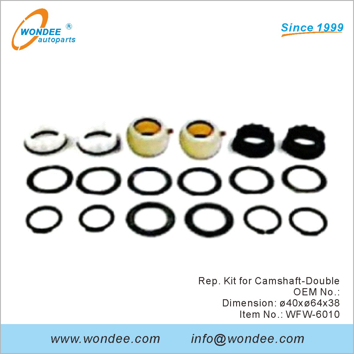 Kit de représentant pour l'OEM de l'arbre à cames pour Fuwa de Wondee