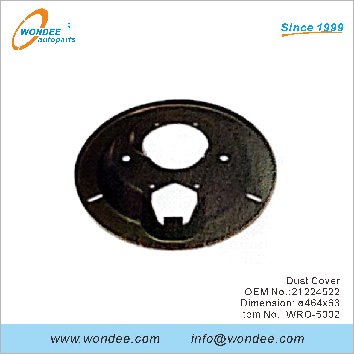 Couverture de poussière OEM 21224522 pour ROR de Wondee