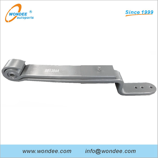 Liaison pneumatique à ressort à lames de type Z pour bras oscillant de suspension pneumatique semi-remorque à usage intensif