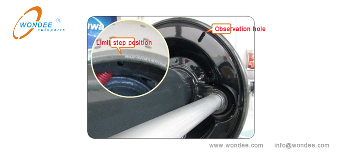 Brake lining inspection Inspection de revêtement de frein