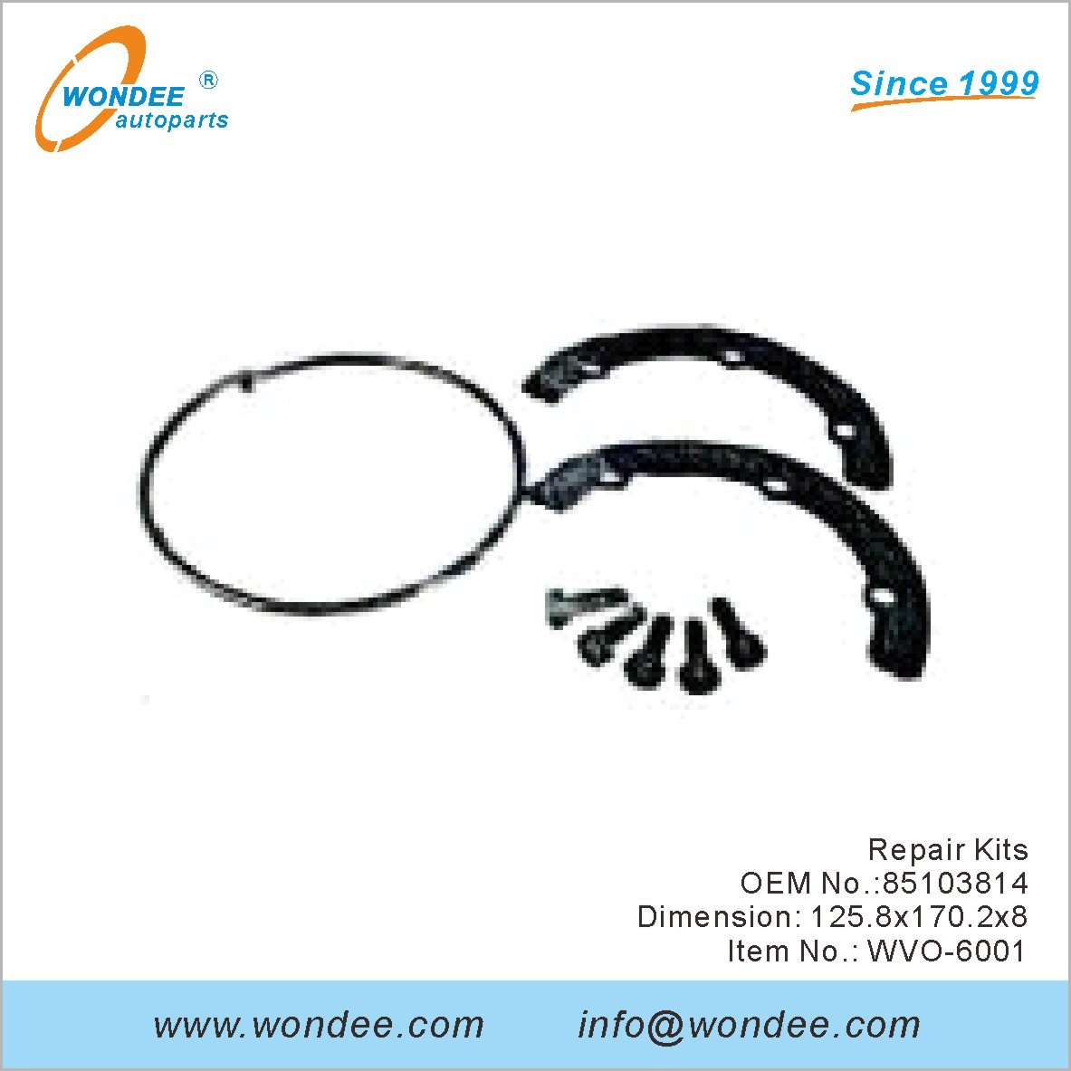 Kits de r&eacute;paration OEM 85103814 pour Volvo de Wondee