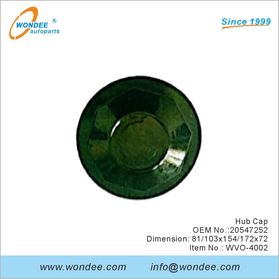 Hub Cap OEM 20547252 pour Volvo de Wondee