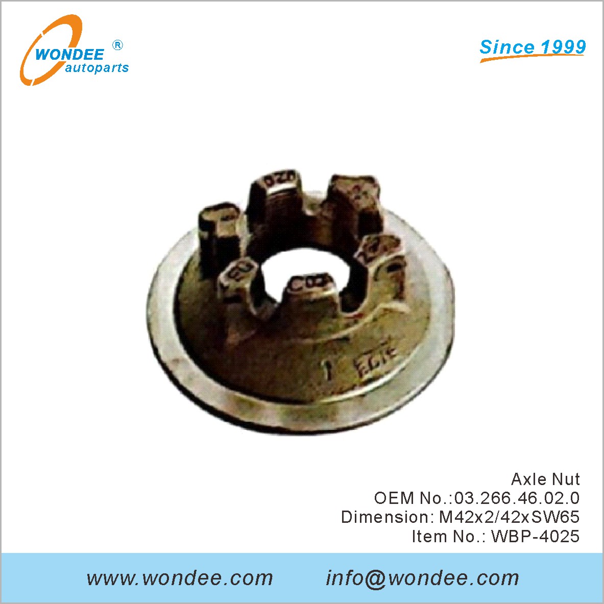 OEM de l'écrou d'essieu 0326646020 pour BPW de Wondee