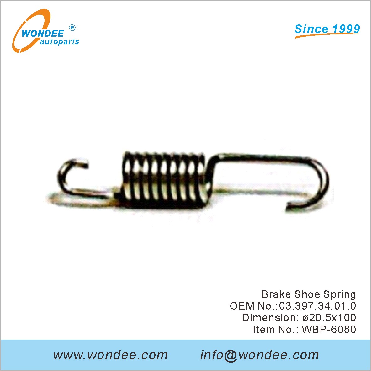 Frein Shoe Spring OEM 0339734010 pour BPW de Wondee