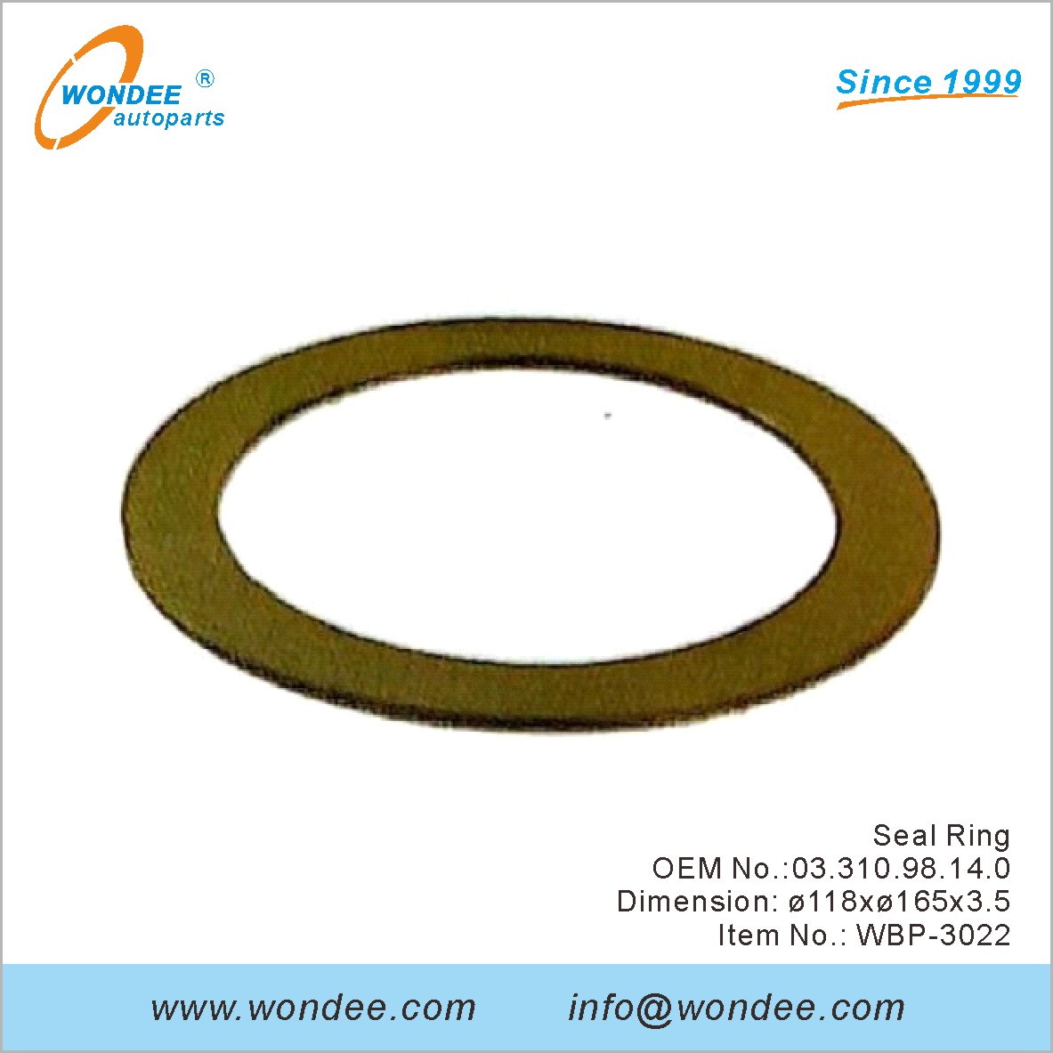 Sceau anneau OEM 0331098140 pour BPW de Wondee