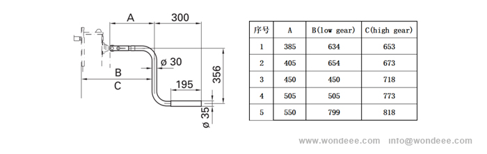 Terrain d'atterrissage 24T avec différentes manivelles pour semi-remorques de Chine (chinois) Fabricant / Wondee Autoparts