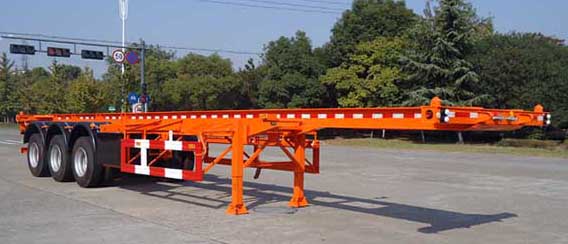 Une semi-remorque squelettique à 3 points Wondee pour le conteneur du fabricant de Chine
