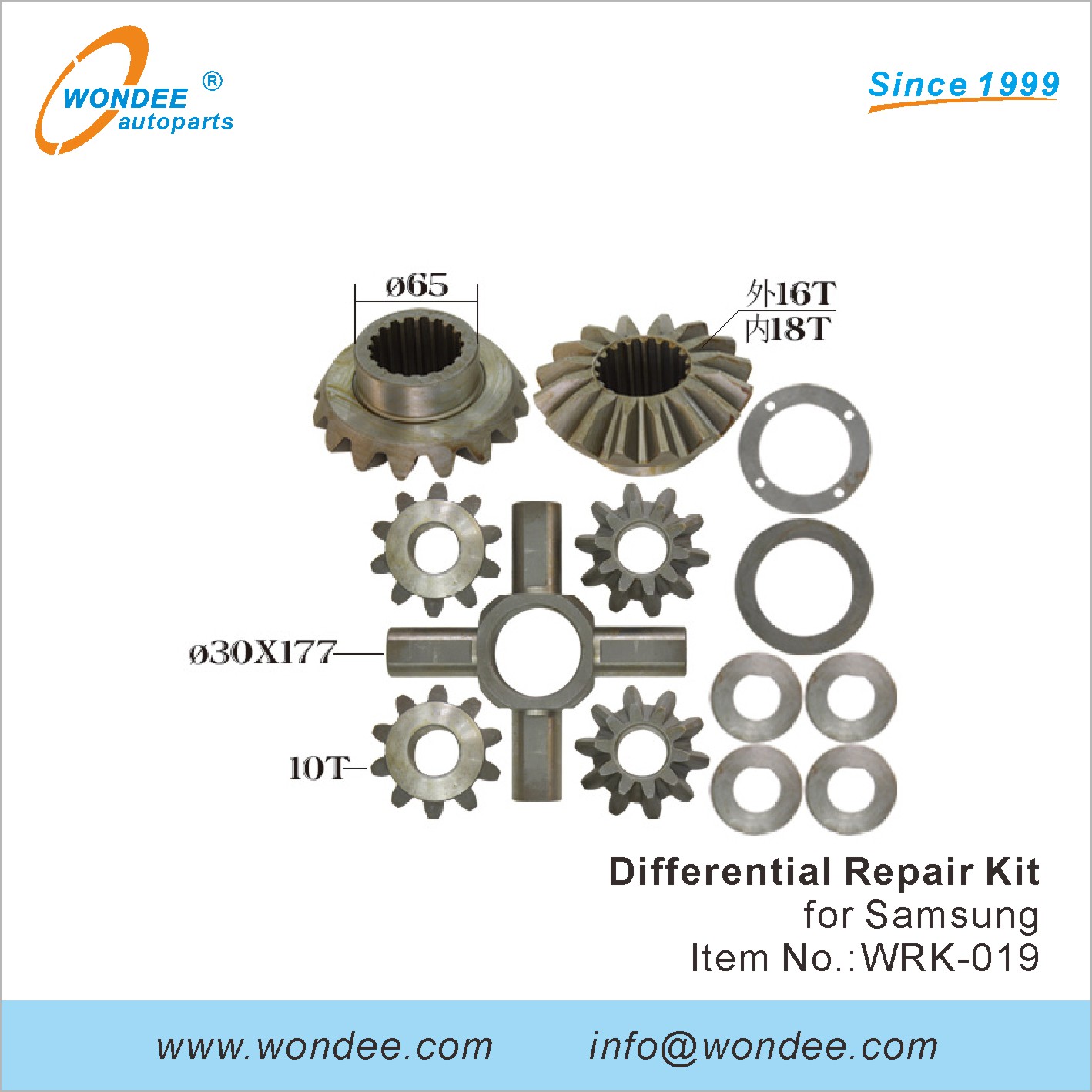 Kit de réparation différentielle Wondee (19)