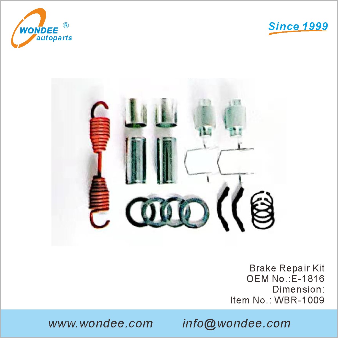 Kit de réparation de frein OEM E-1816 de Wondee
