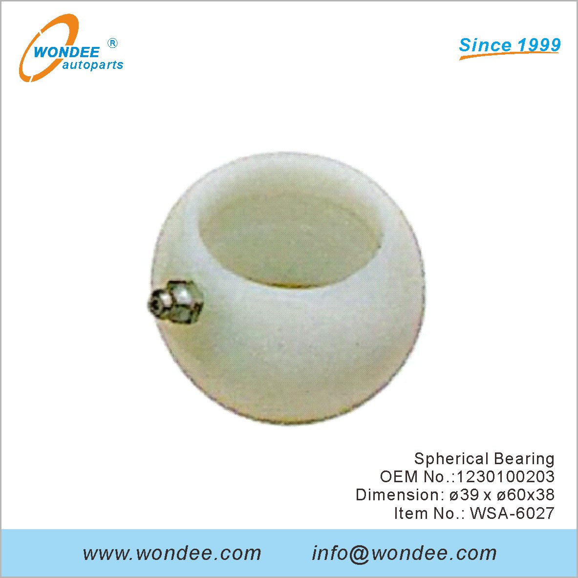 OEM de roulement sphérique 1230100203 pour SAF de Wondee
