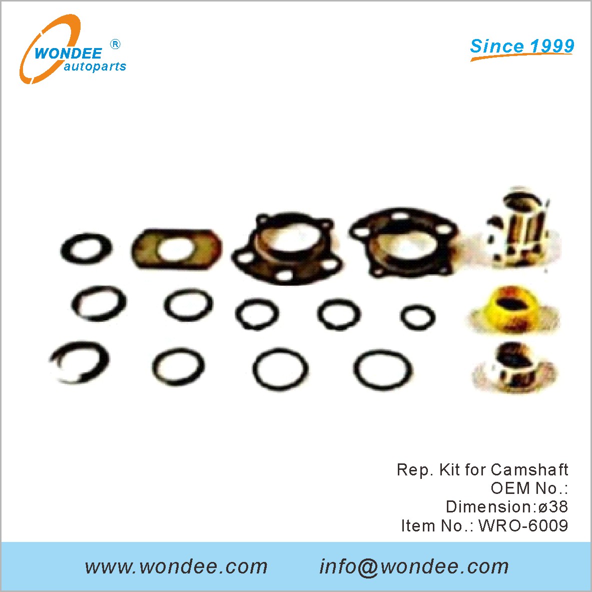 Kit de représentant pour l'OEM de l'arbre à cames pour ROR de Wondee