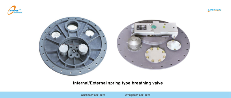 Valve de respiration de type ressort interne et externe