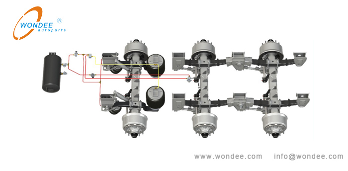 Diagramme schématique à 12 installages du circuit pneumatique