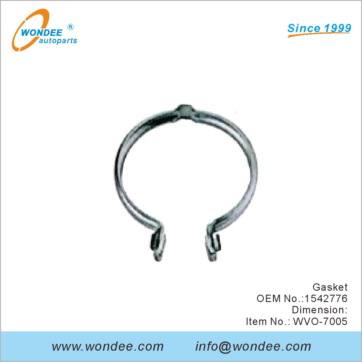 Joint OEM 1542776 pour Volvo de Wondee