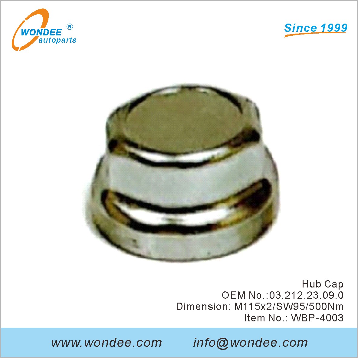 Hub Cap OEM 0321223090 pour BPW de Wondee