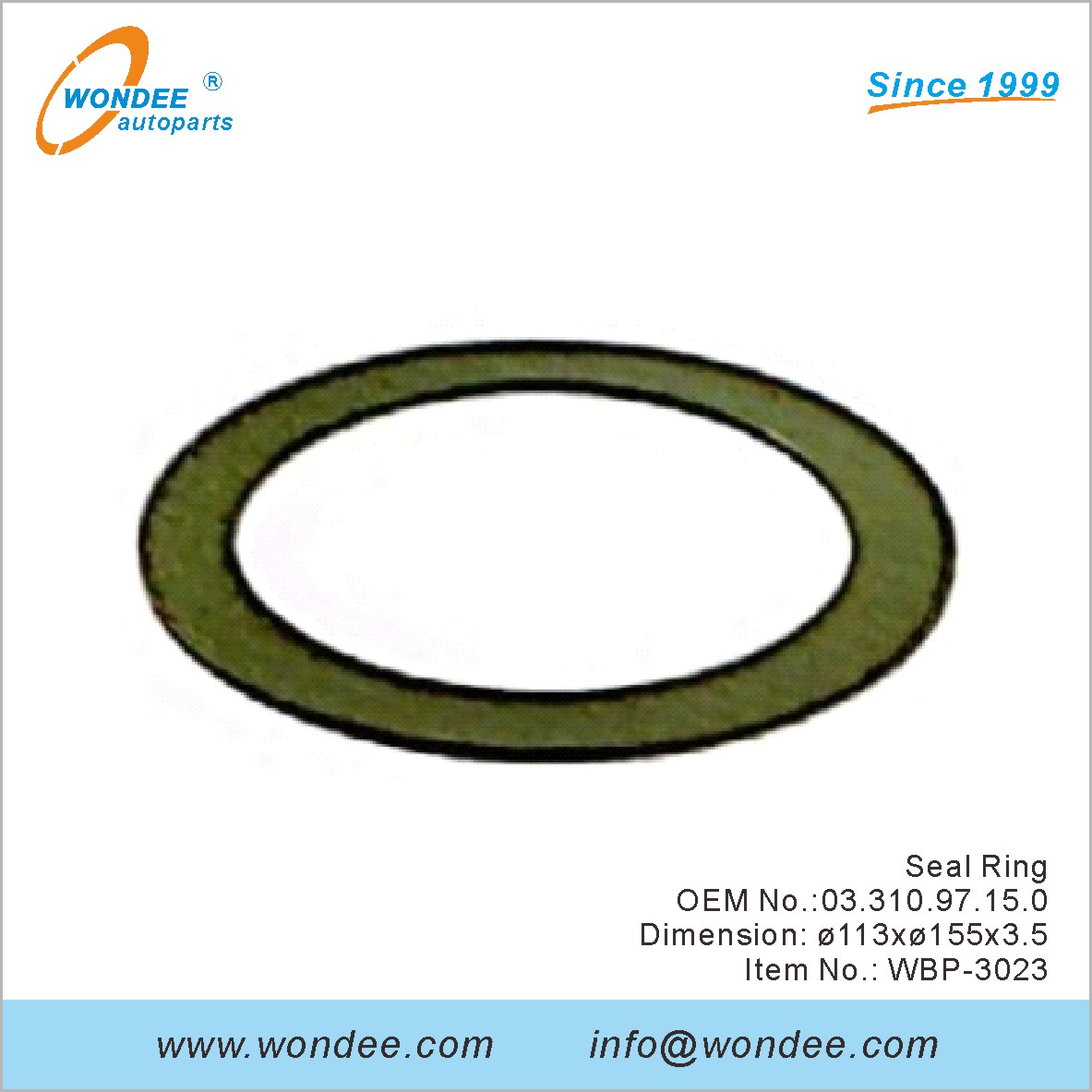 Sceau anneau OEM 0331097150 pour BPW de Wondee
